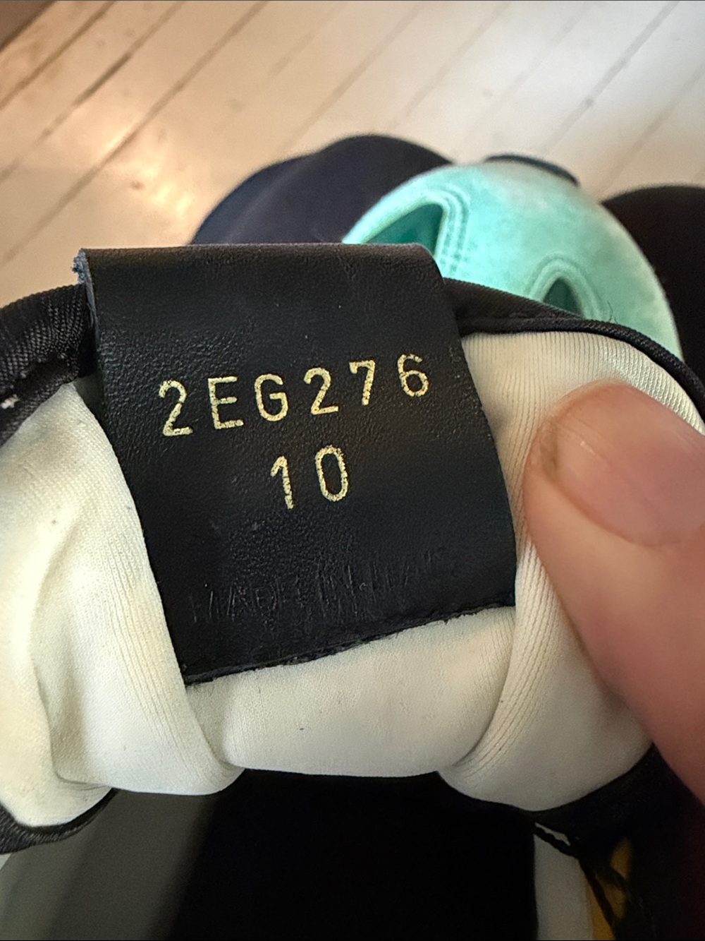 Prada Men’s Teal Suede & Nylon Sneakers with Yellow Accents - Picture 5 of 5